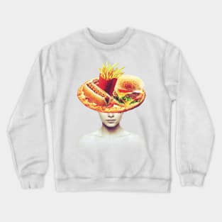 JUNK food head portrait Crewneck Sweatshirt